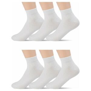 SPORT BY GREAT Mens 3 Pack White Cushioned Casual Crew Socks 10-13